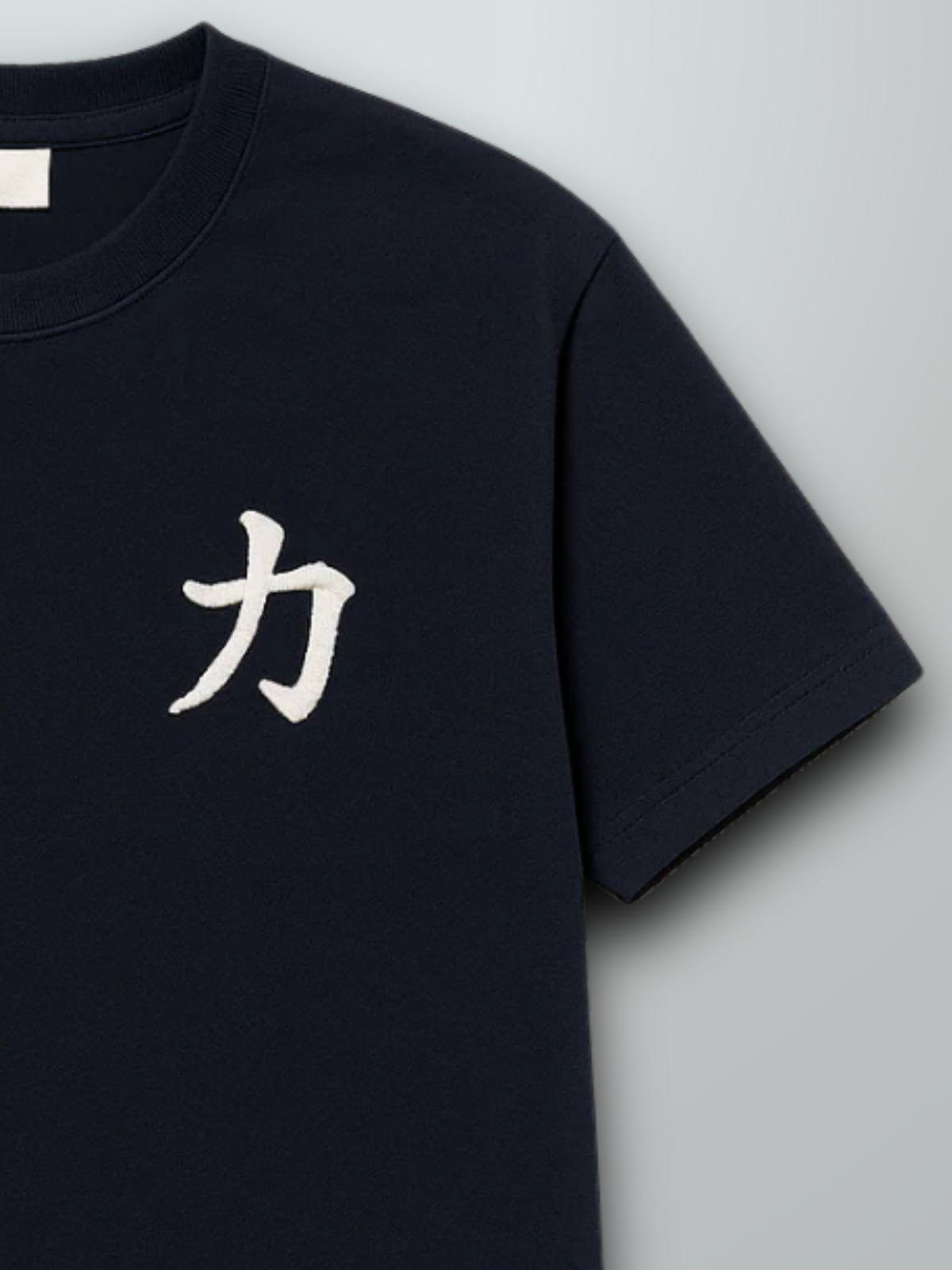 Osaka Premium Oversized Black Embroidered T-Shirt Trust – Strength 力 | 5C5V Japanese Streetwear