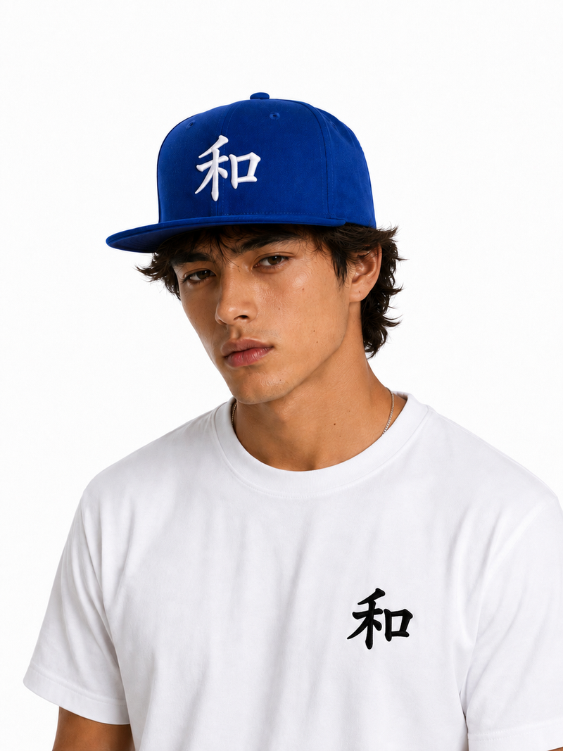 Kyoto Snapback Royal Blue Cap — Harmony 和 | Japanese Streetwear