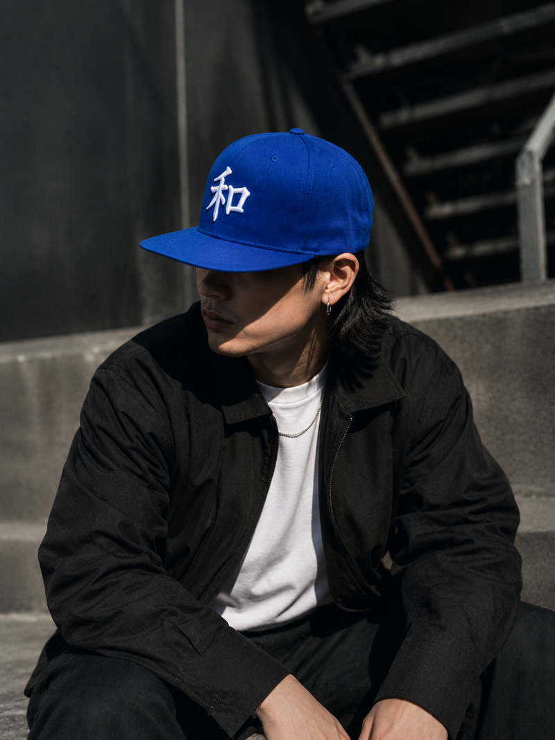 Kyoto Snapback Royal Blue Cap — Harmony 和 | Japanese Streetwear
