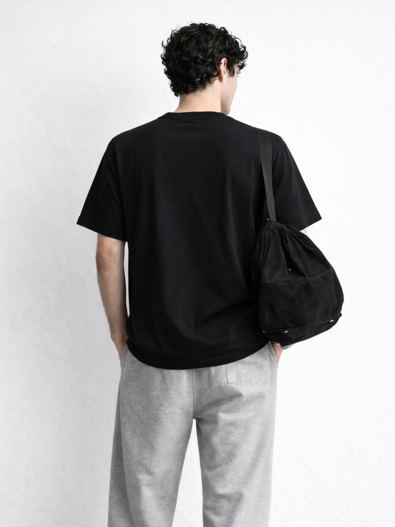 Osaka Premium Oversized Black Embroidered T-Shirt Trust – Strength 力 | 5C5V Japanese Streetwear