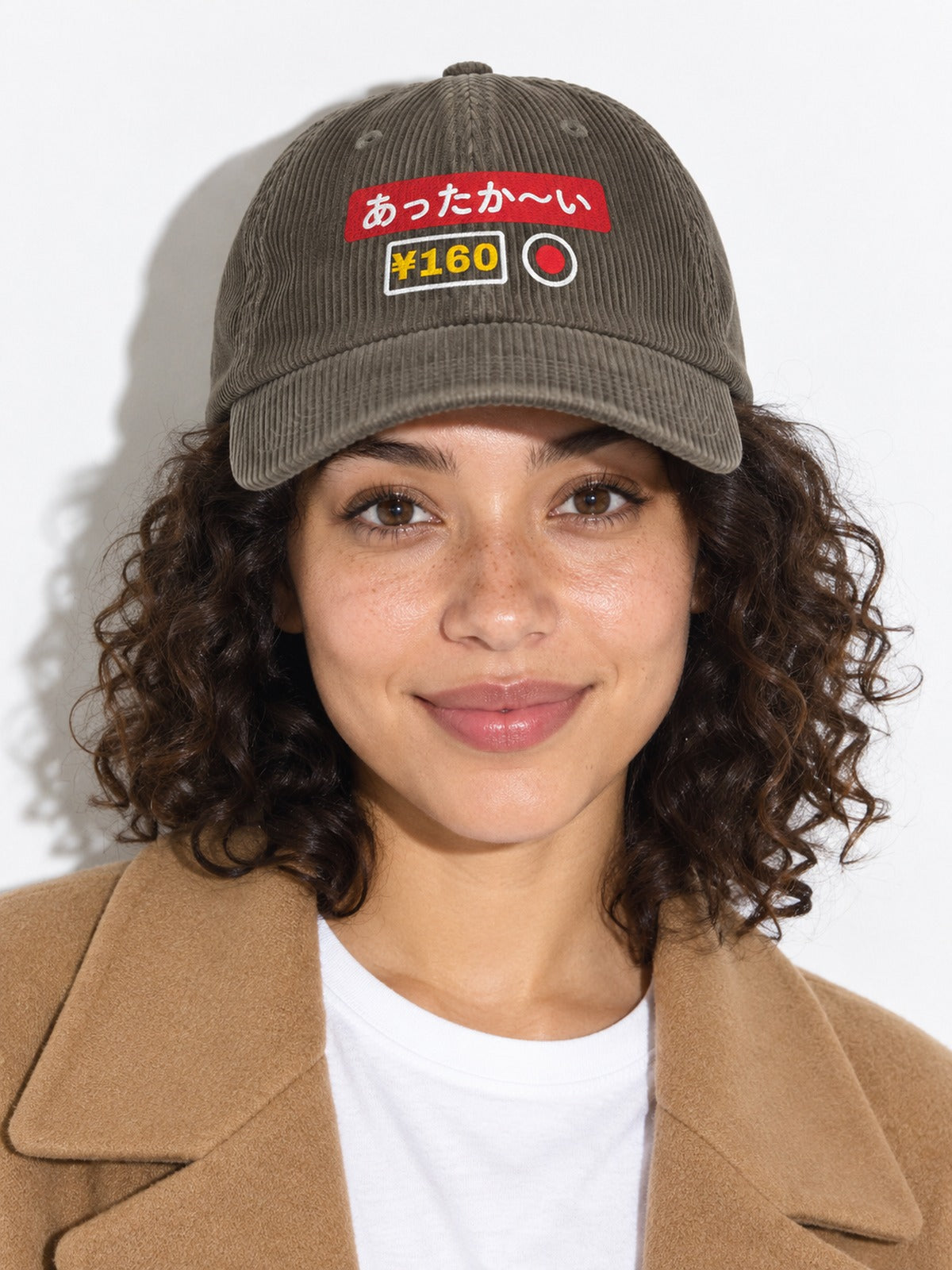 Attaka-i corduroy cap, olive, portrait