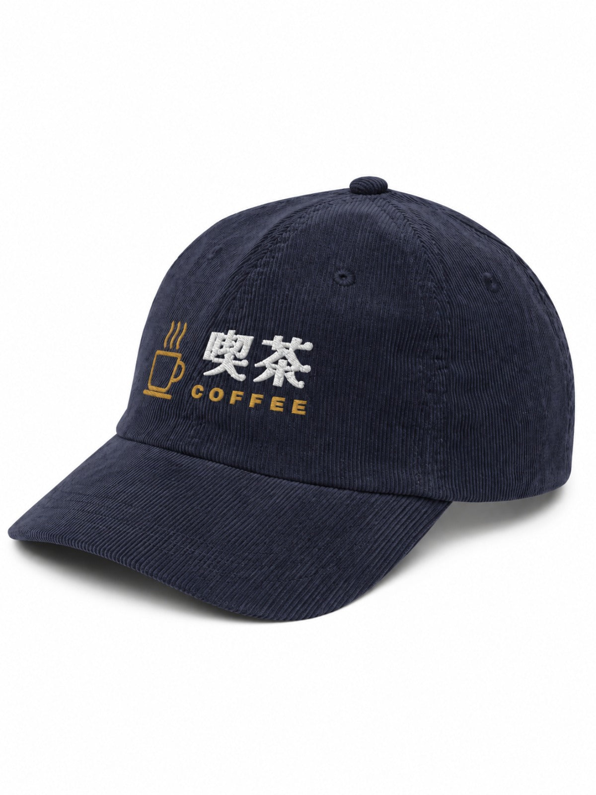 5C5V Kissa 喫茶 corduroy Japanese baseball cap in navy – side view