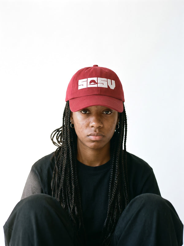 5C5V Originals (元) Japanese Baseball Cap – Cranberry
