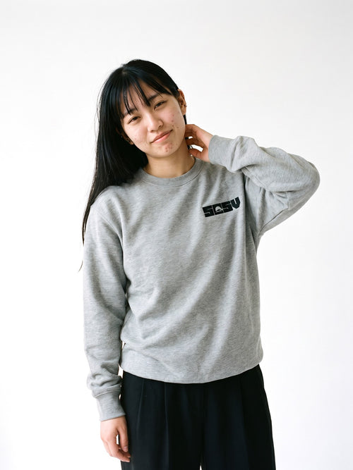 5C5V Originals sweatshirt in carbon grey, worn on a white background