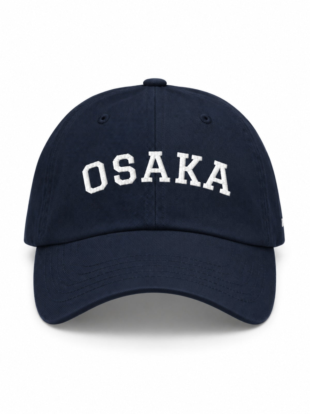 5C5V Osaka Varsity Japanese baseball cap in navy – front view with OSAKA varsity embroidery