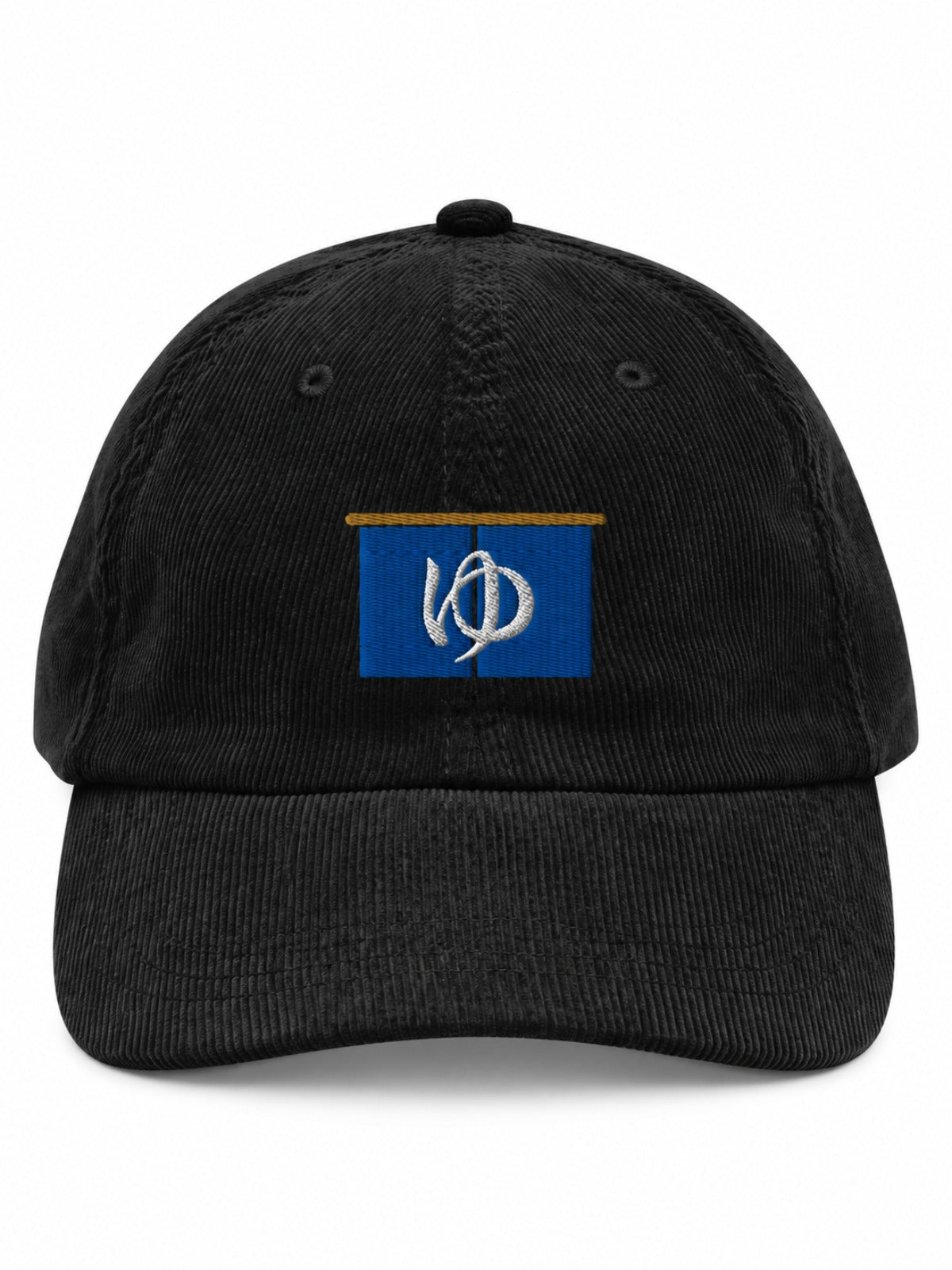 5C5V Sentō 銭湯 corduroy Japanese baseball cap in black – front view