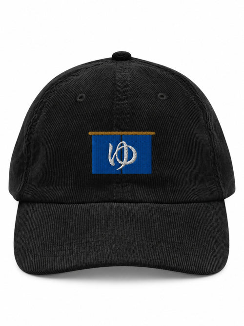 5C5V Sentō 銭湯 corduroy Japanese baseball cap in black – front view