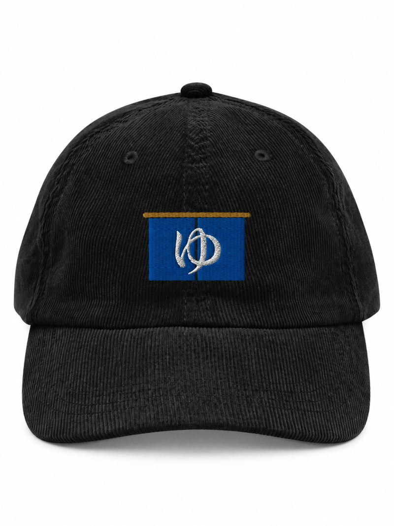 5C5V Sentō 銭湯 corduroy Japanese baseball cap in black – front view