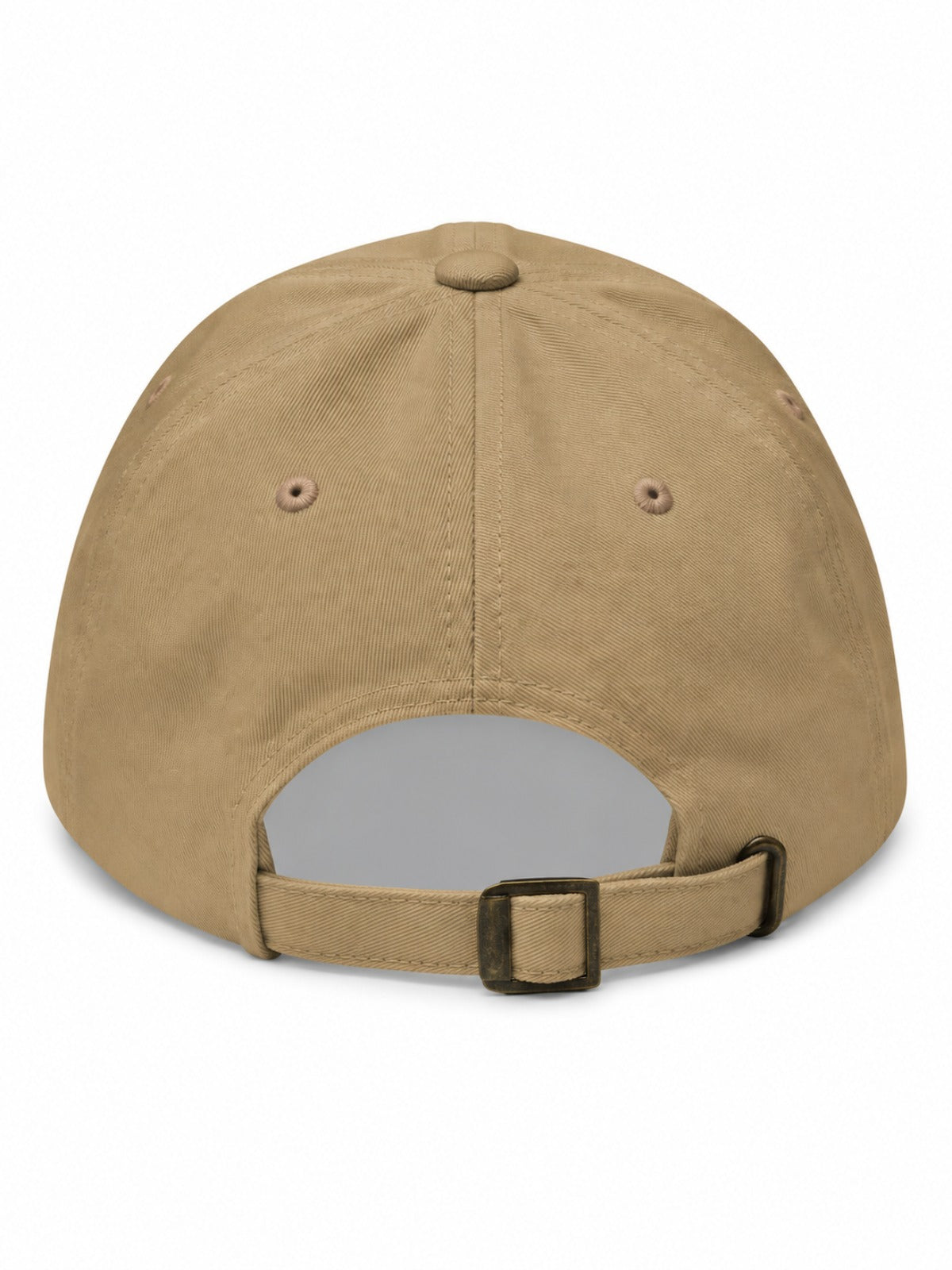 5C5V Tokyo 1872 Japanese baseball cap in khaki – back view with brass slide buckle strap