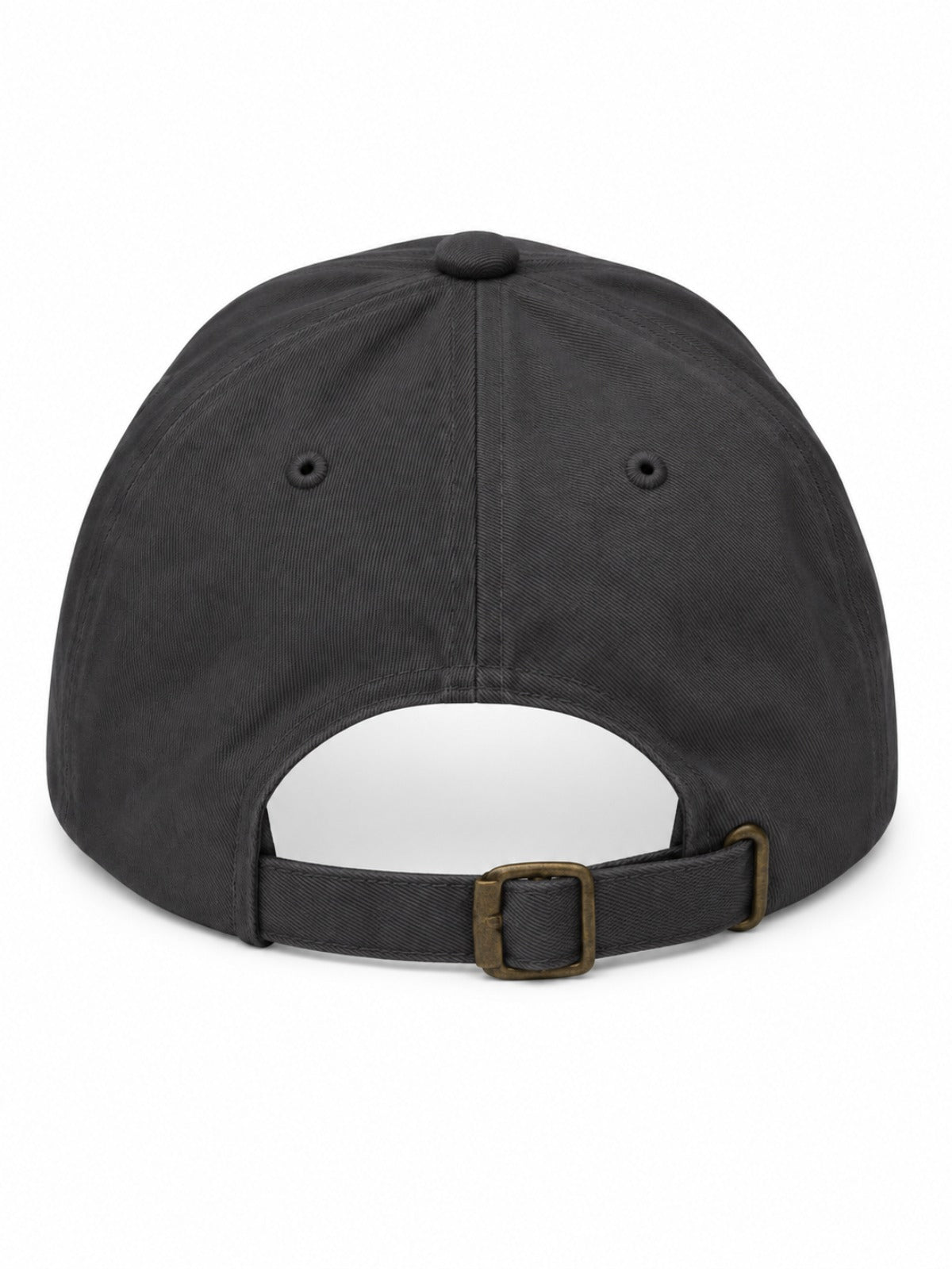 5C5V Yokohama Crossed Bats Japanese baseball cap in dark grey – back view with brass slide buckle strap