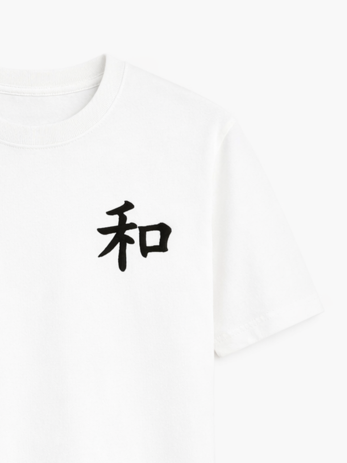 Kyoto Harmony 和 Premium Oversized Embroidered T-Shirt – White | 5C5V