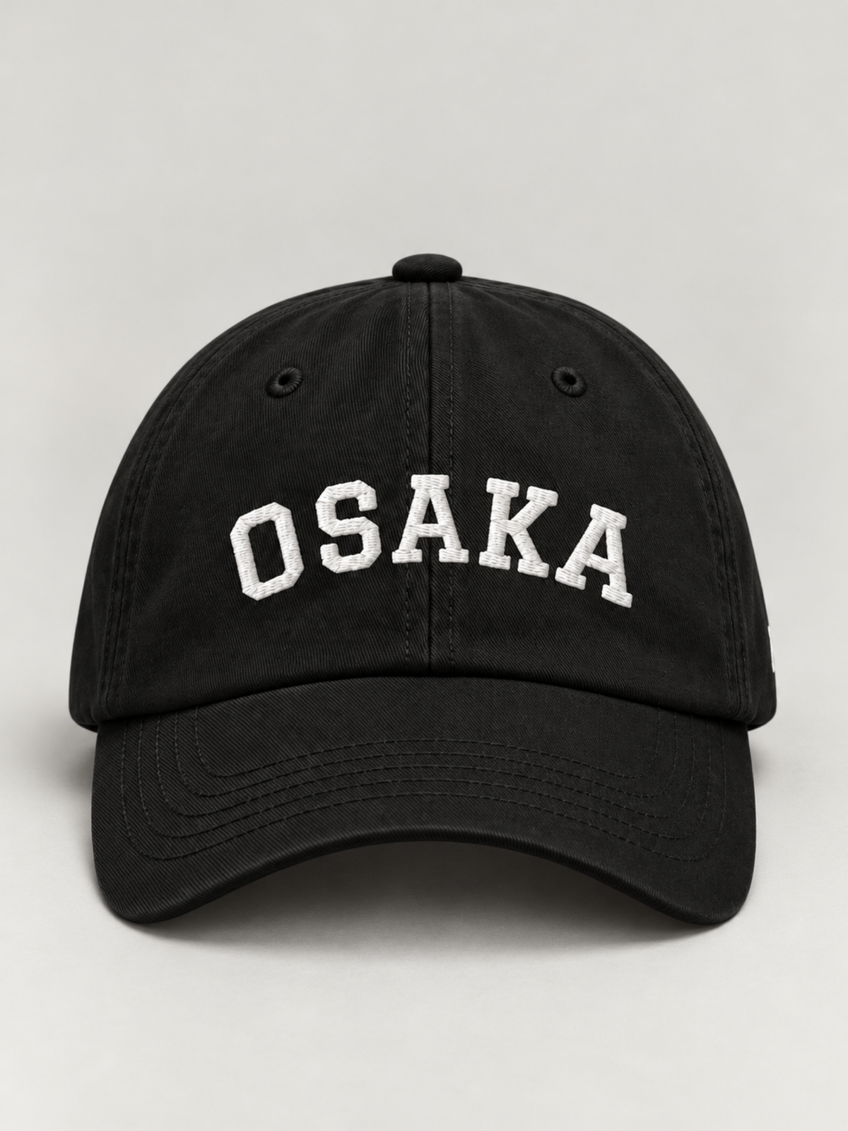Osaka Strength 力 Varsity Japanese Black Baseball Cap