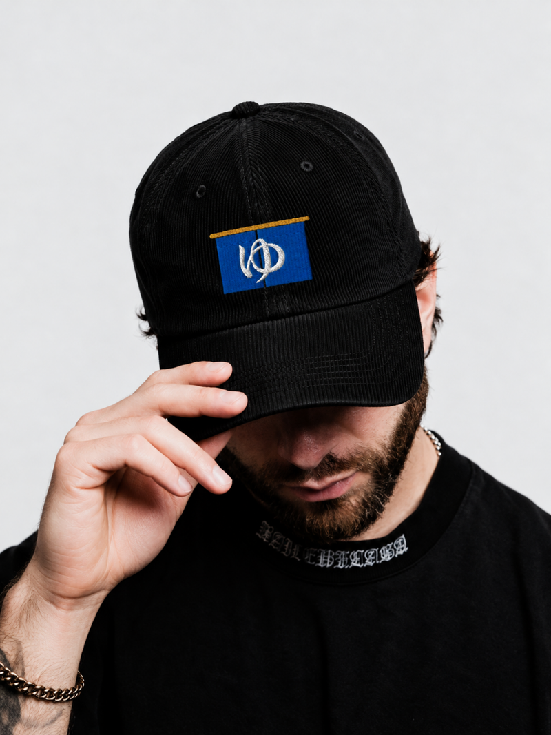Sentō Japanese Corduroy Baseball Cap – Black | 5C5V
