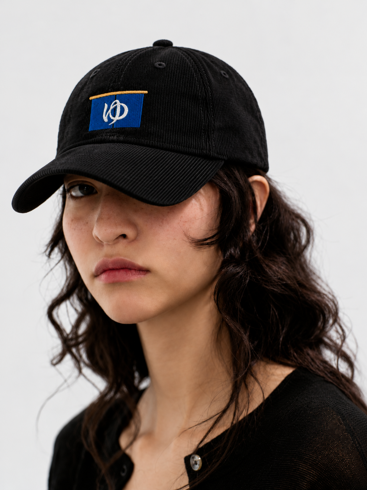 Sentō Japanese Corduroy Baseball Cap – Black | 5C5V
