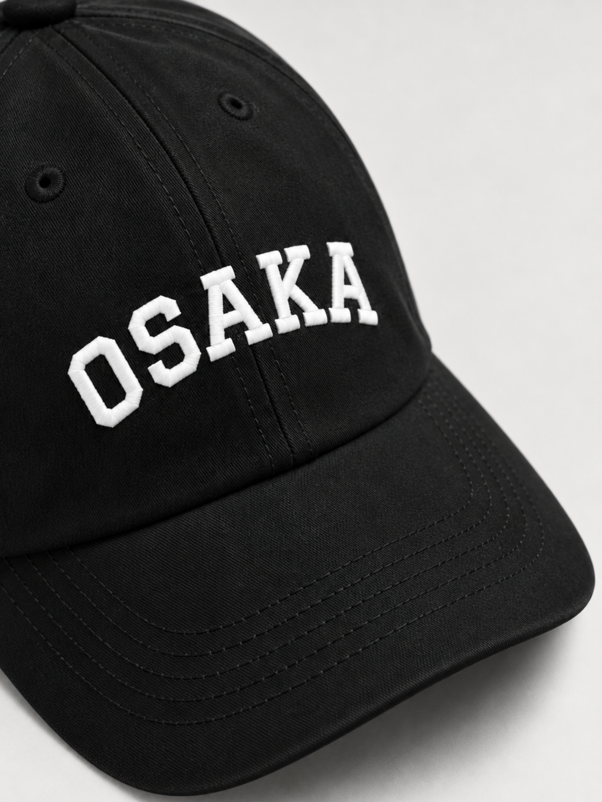 Osaka Strength 力 Varsity Japanese Black Baseball Cap