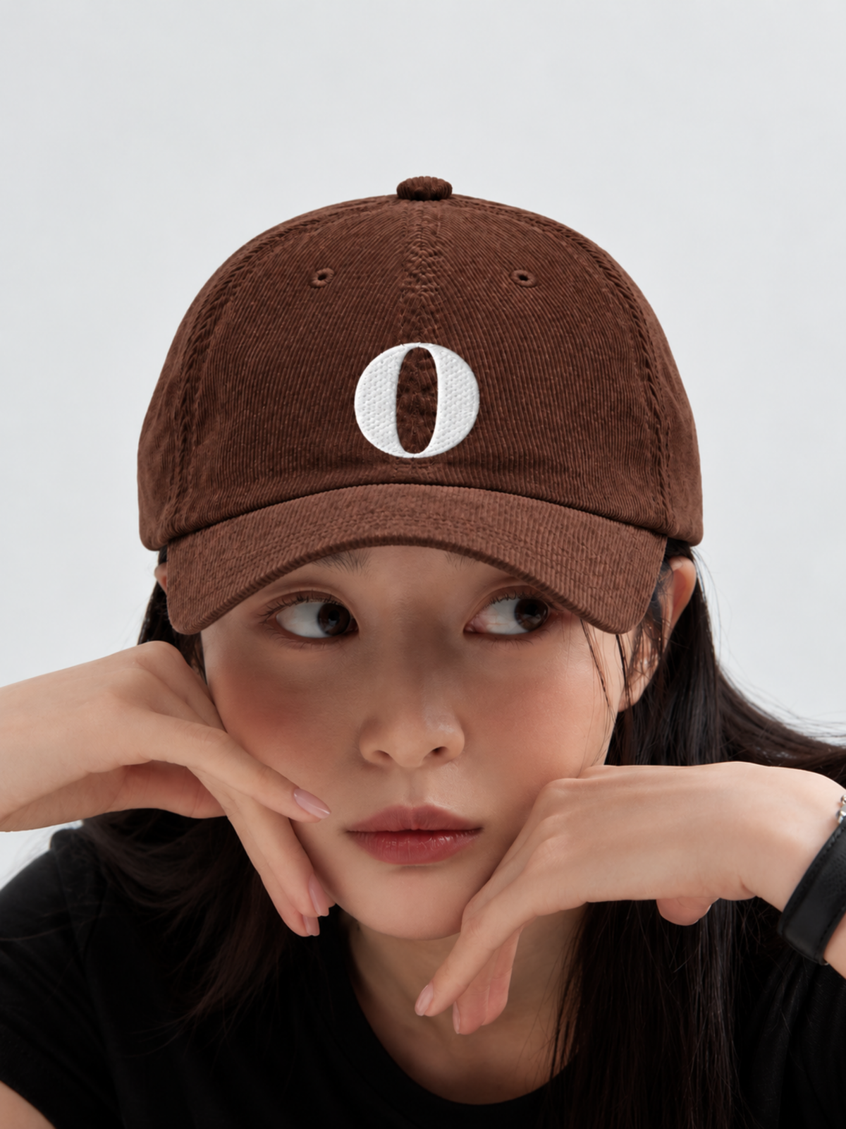 Osaka Strength 力 O Corduroy Japanese Brown Baseball Cap