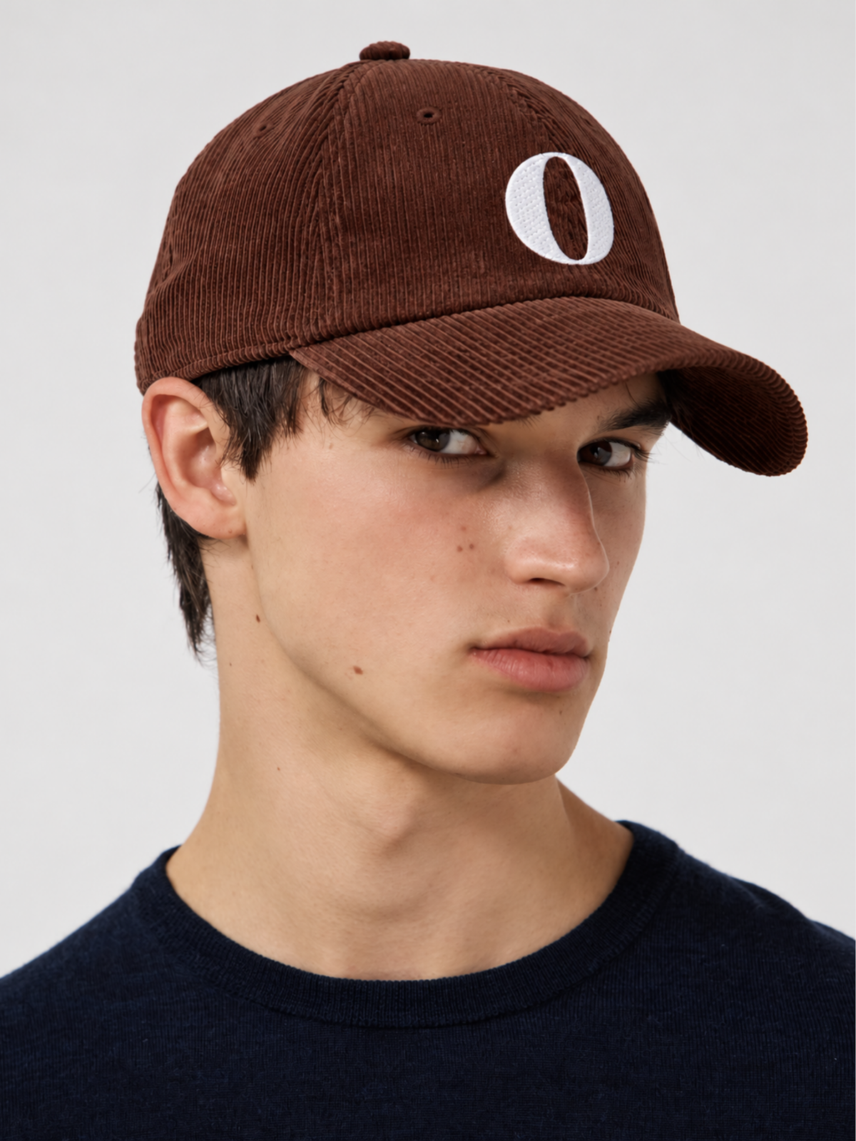 Osaka Strength 力 O Corduroy Japanese Brown Baseball Cap