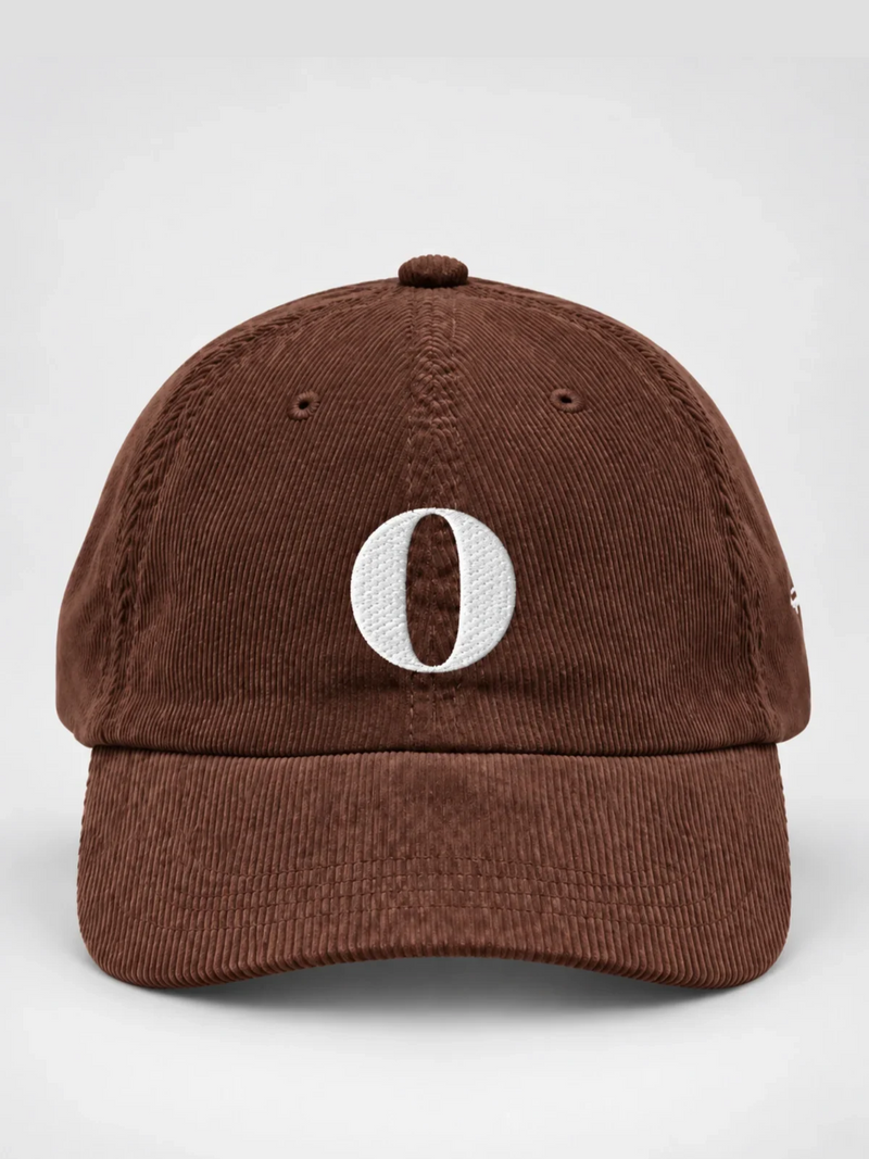 Osaka Strength 力 O Corduroy Japanese Brown Baseball Cap