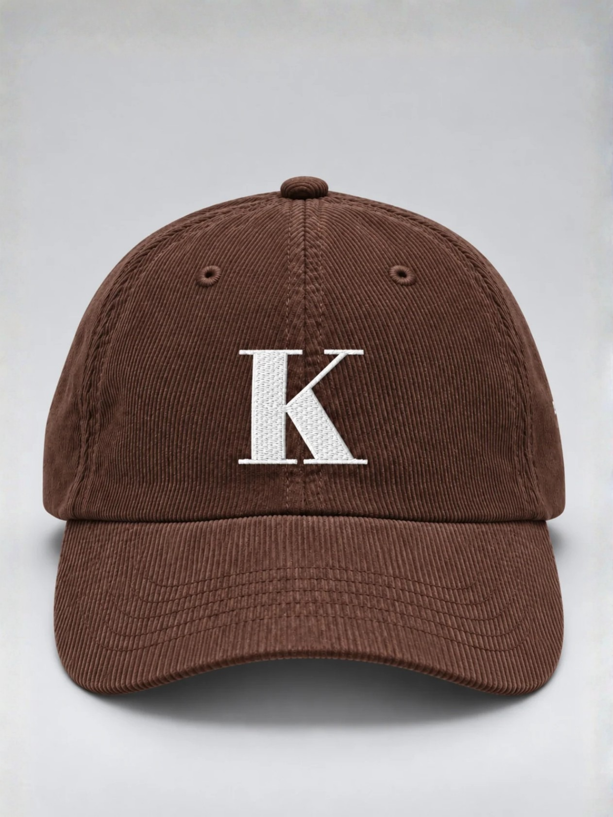 Kyoto Harmony 和 K Corduroy Japanese Baseball Cap, brown – front view
