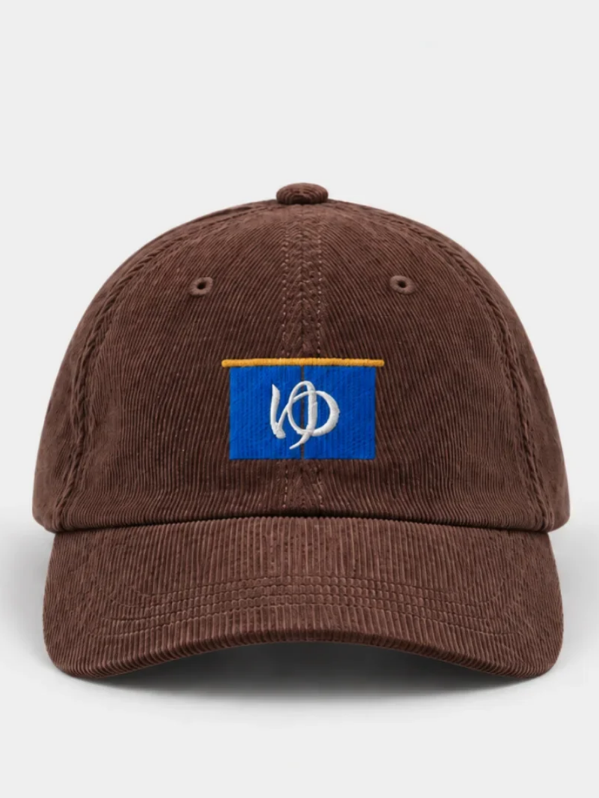 Sentō Japanese Corduroy Baseball Cap, brown – front view
