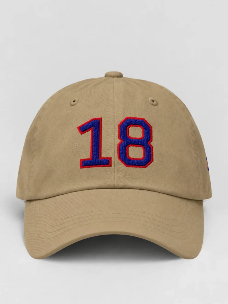 Tokyo Dream 夢 Ace 18 Japanese Baseball Cap, khaki – front view