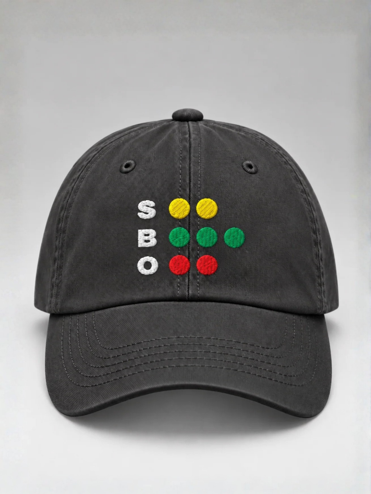 Osaka Strength 力 Full Count Japanese Baseball Cap, dark grey – front view