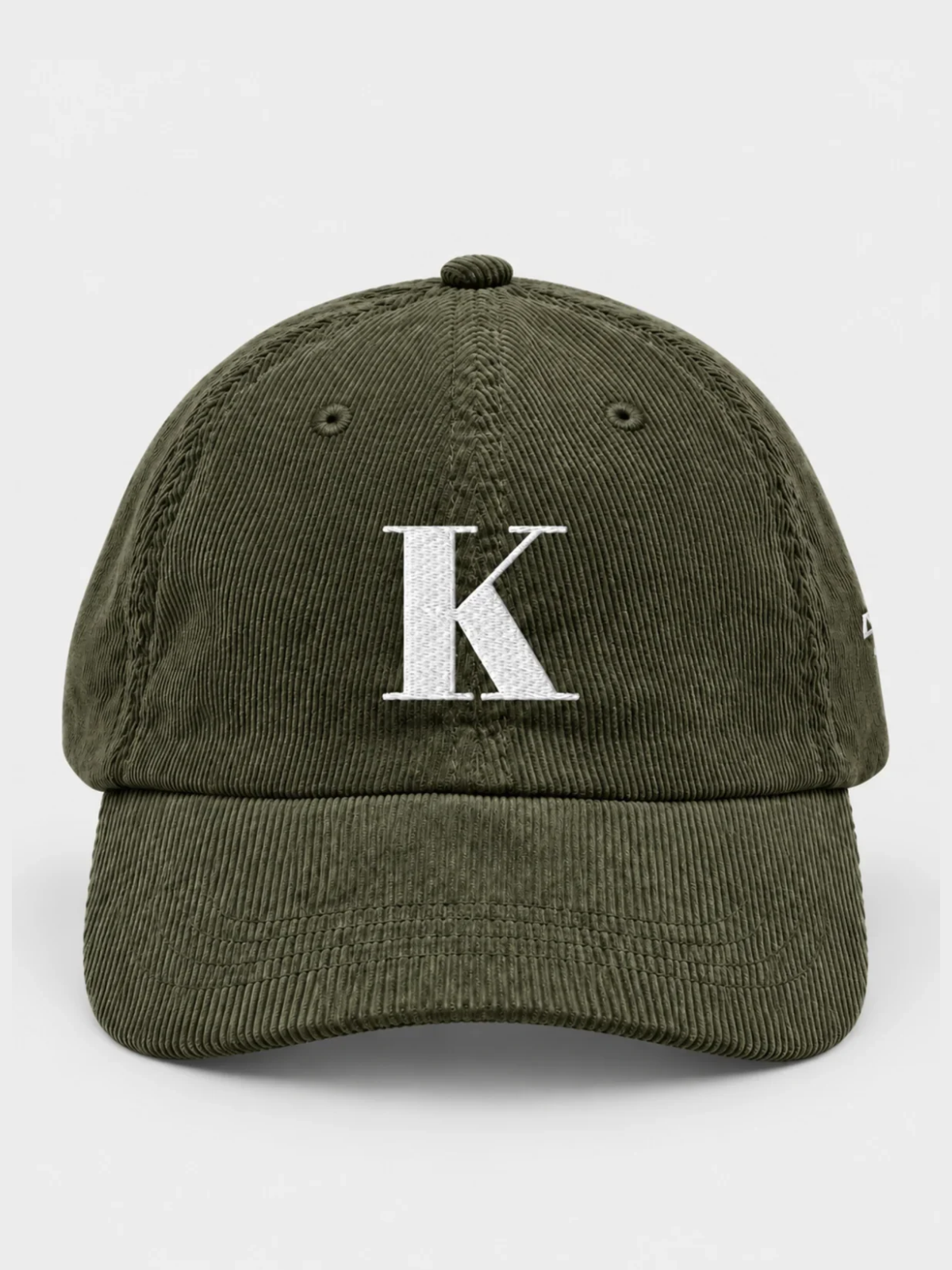 Kyoto Harmony 和 K Corduroy Japanese Baseball Cap, olive – front view