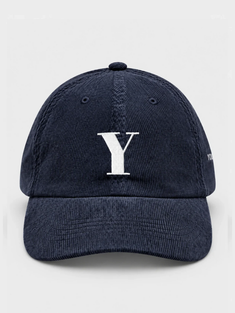 Yokohama Trust 信 Y Corduroy Japanese Navy Baseball Cap