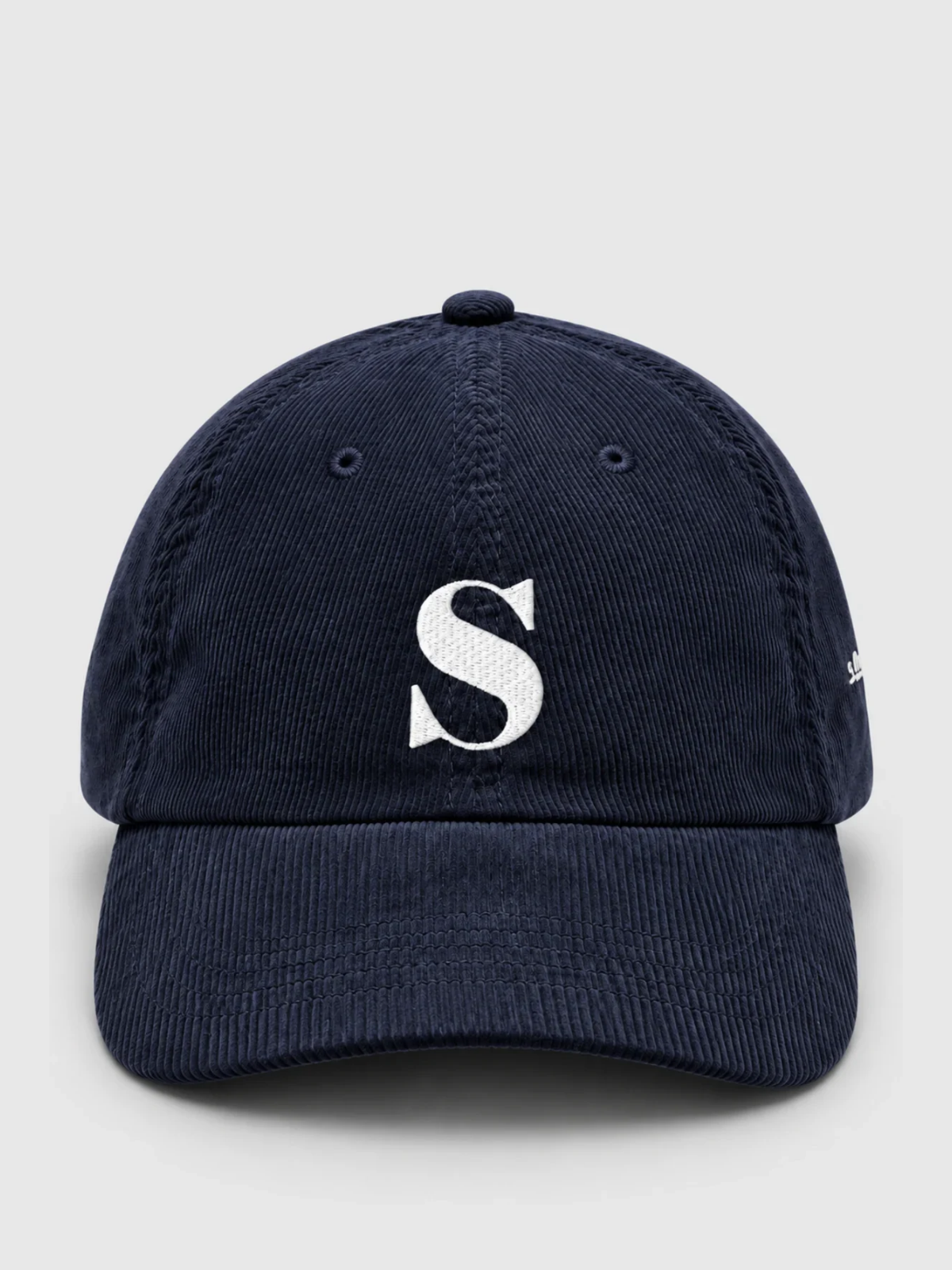 Sapporo Hope 希 S Corduroy Japanese Baseball Cap, navy – front view