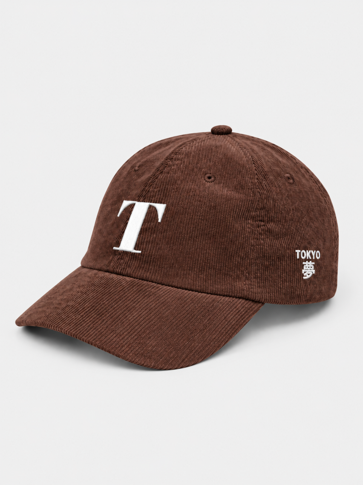 Tokyo Dream 夢 T Corduroy Japanese Brown Baseball Cap