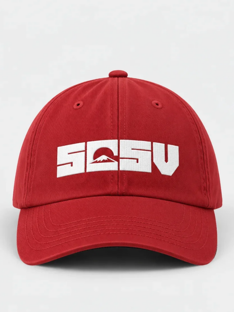 5C5V Originals (元) Japanese Baseball Cap, cranberry – front view