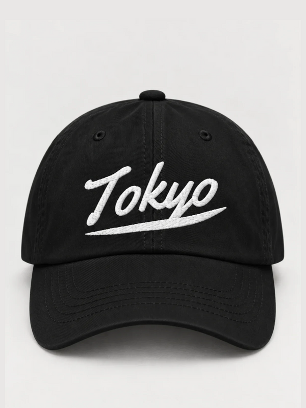 Tokyo Dream 夢 Script Japanese Baseball Cap – Black