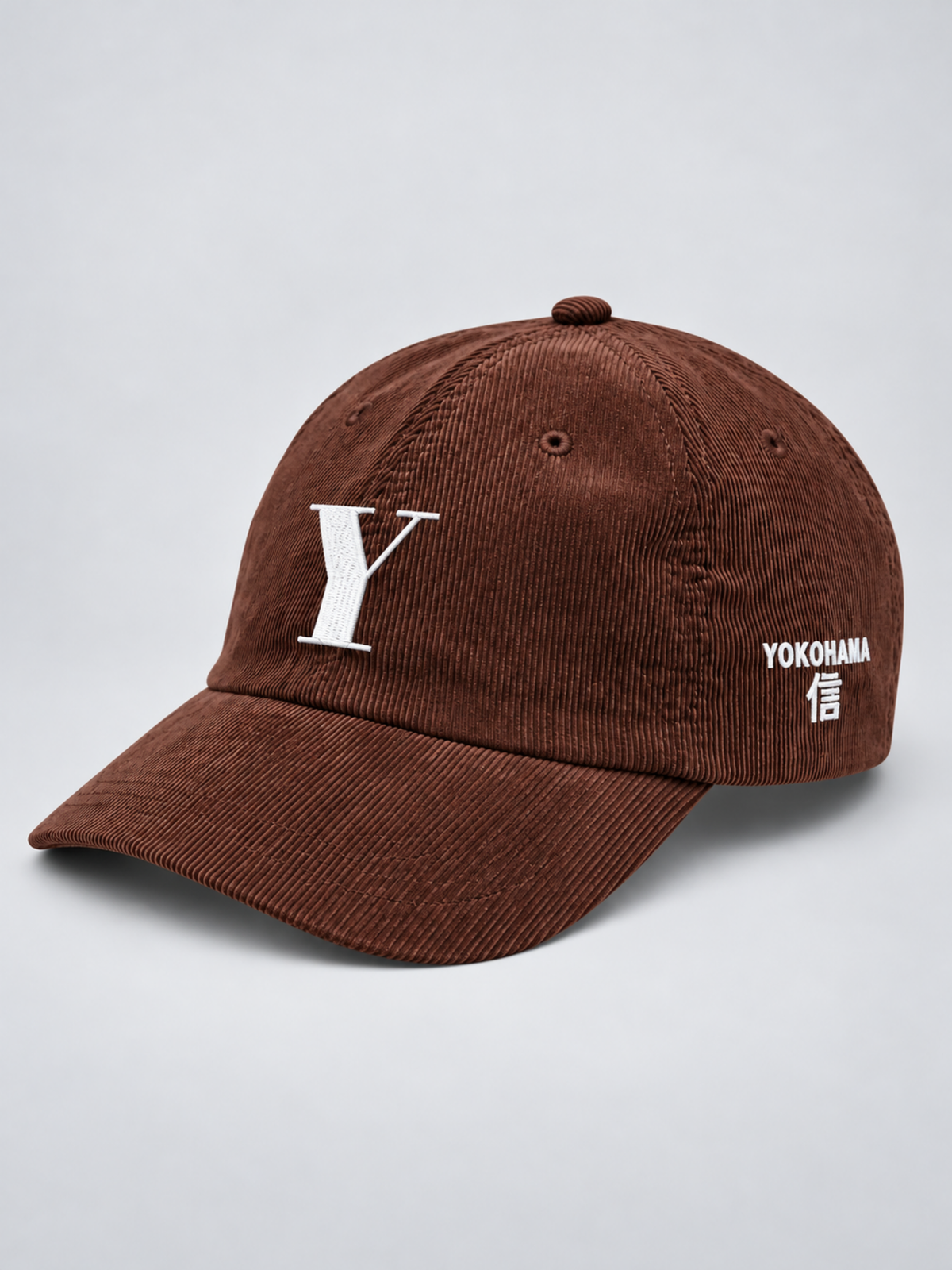 Yokohama Trust 信 Y Corduroy Japanese Brown Baseball Cap
