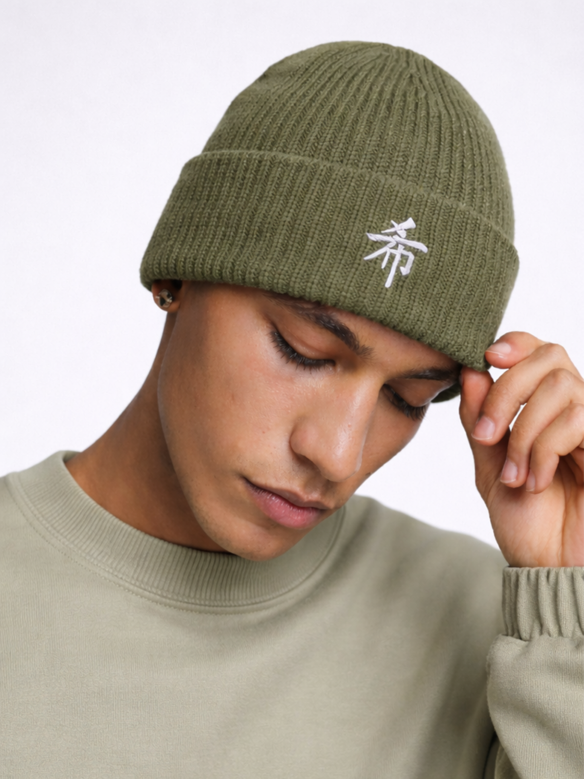 Osaka Strength 力 Ecru Fishermans Beanie | 5C5V – 5C5V | Five