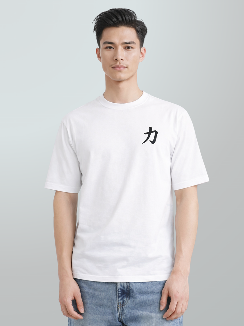 Osaka Strength 力 Premium Oversized Embroidered T-Shirt | 5C5V