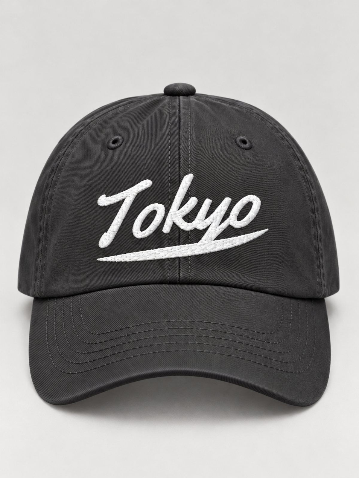 Tokyo Dream 夢 Script Japanese Dark Grey Baseball Cap