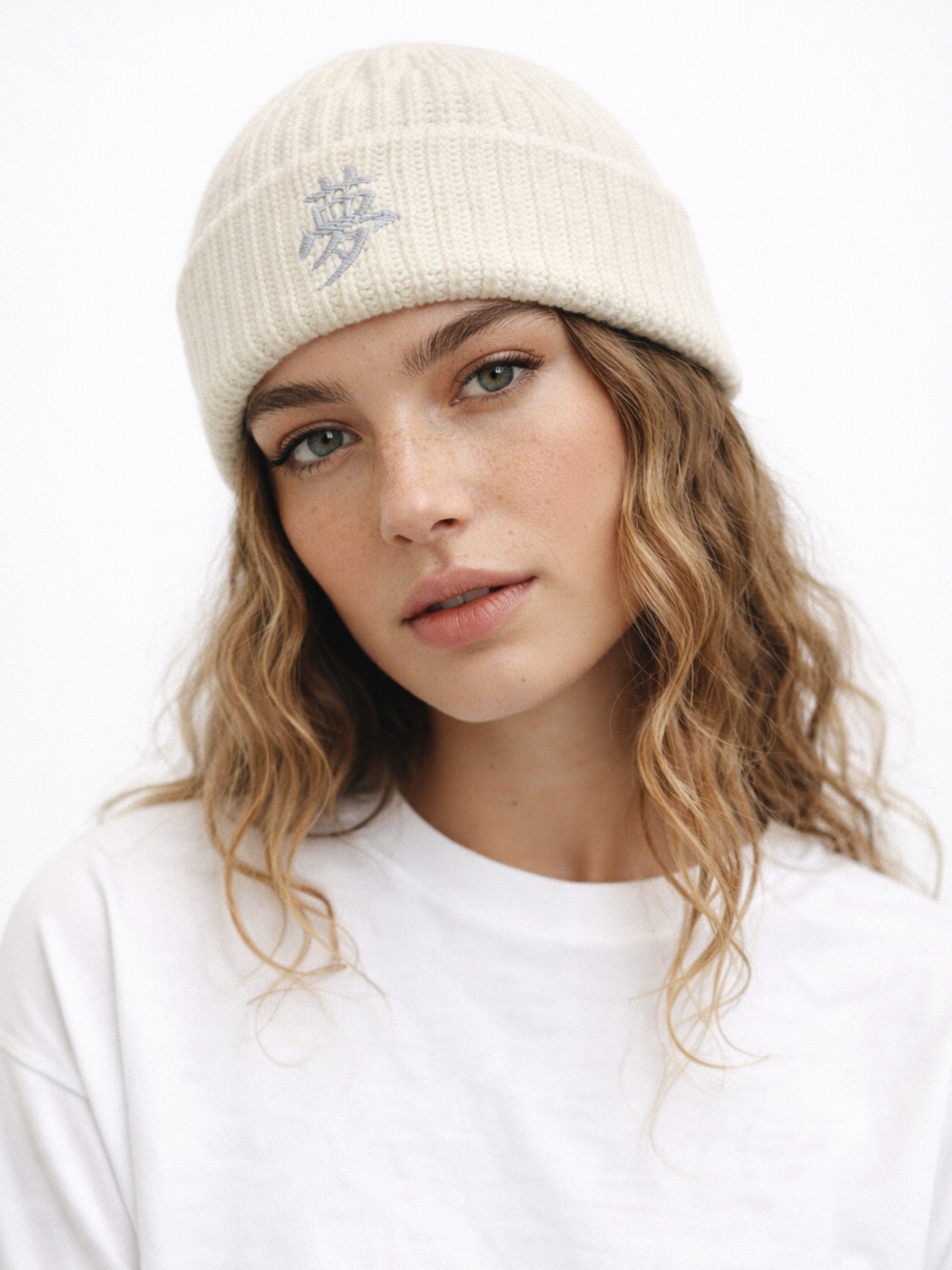 Tokyo Dream 夢 Ecru Fishermans Beanie | 5C5V