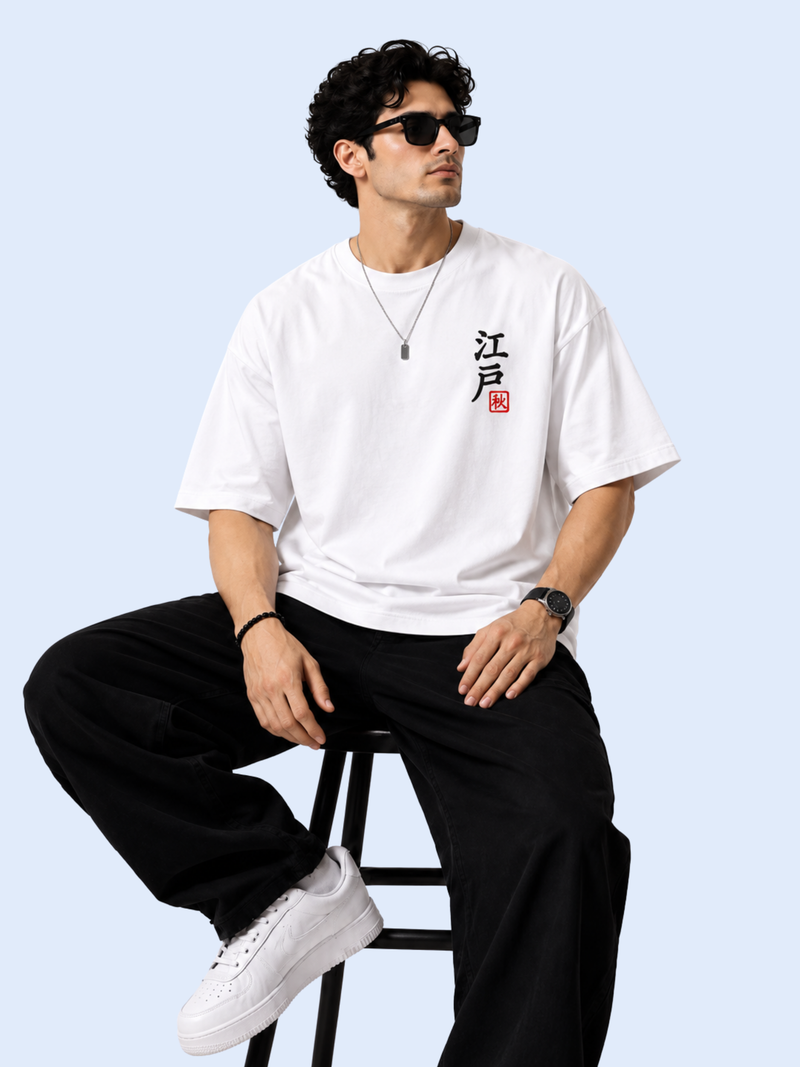 Edo 秋 Fading Ember White T-Shirt