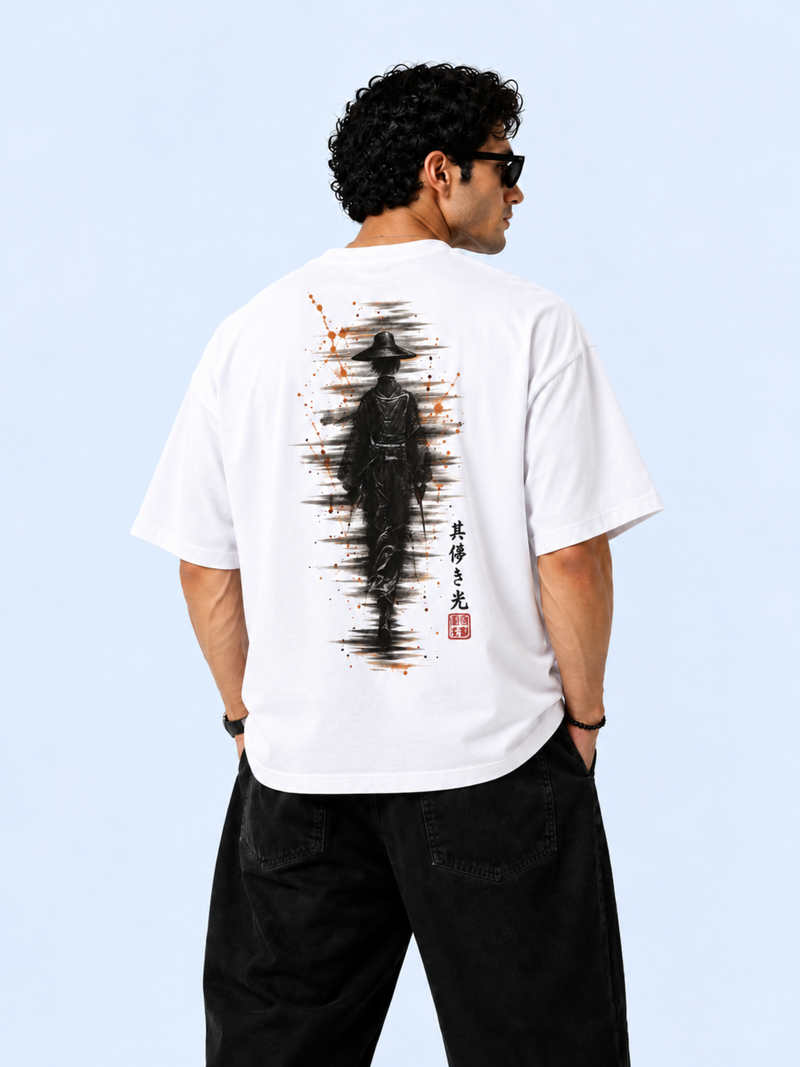 Edo 秋 Fading Ember White T-Shirt