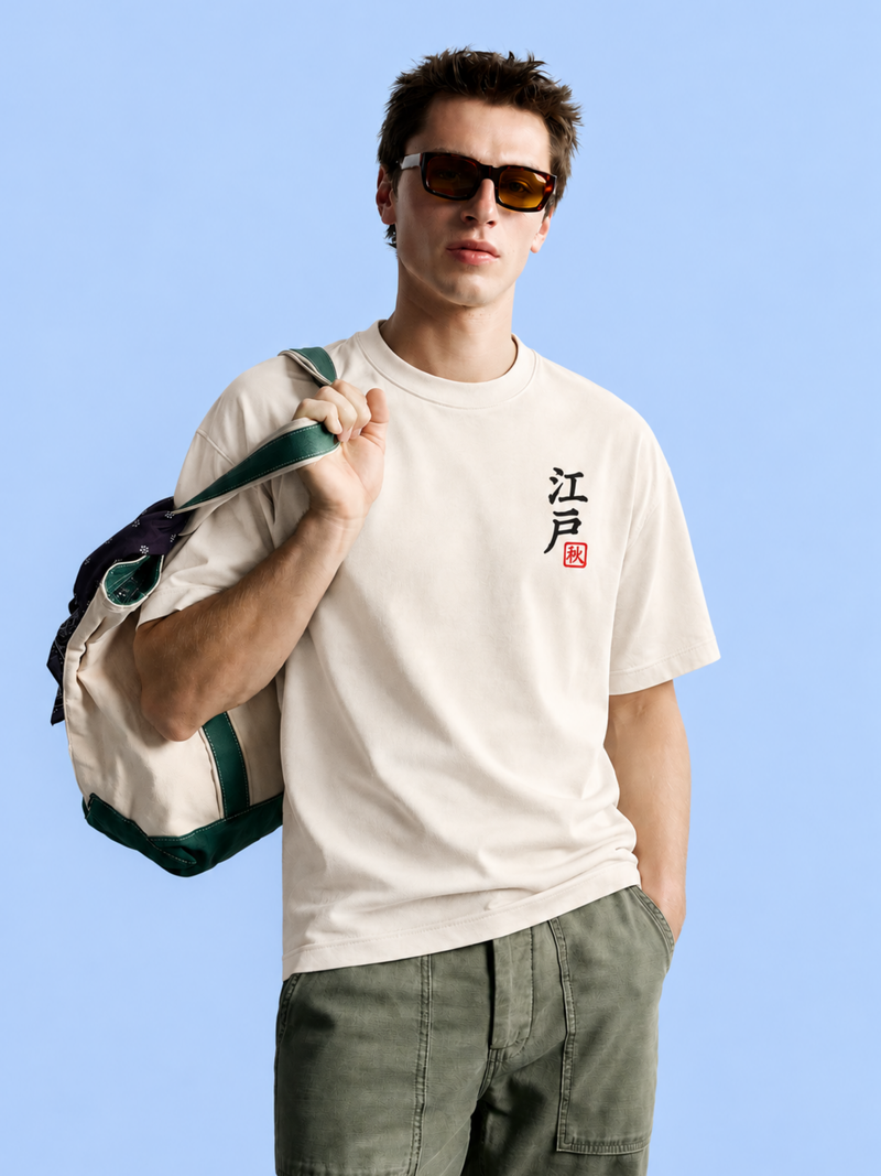 Edo 春 Faint Bloom Vintage White T-Shirt