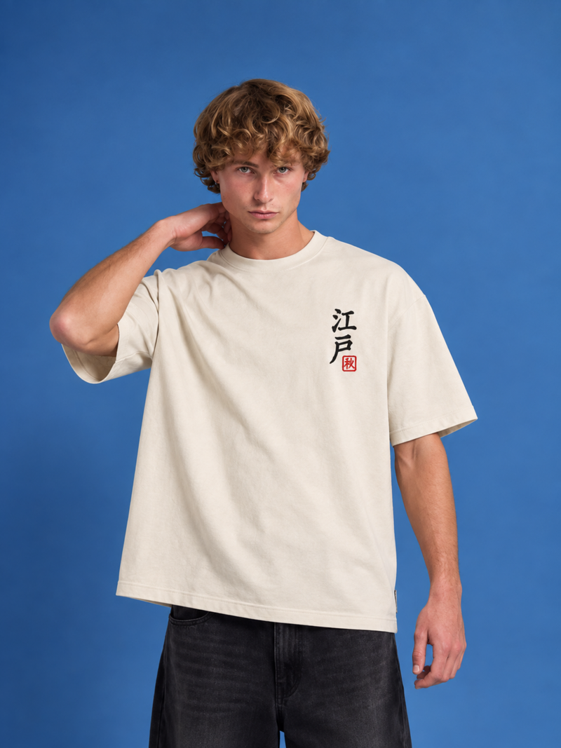 Edo 冬 Silent Light Vintage White T-Shirt