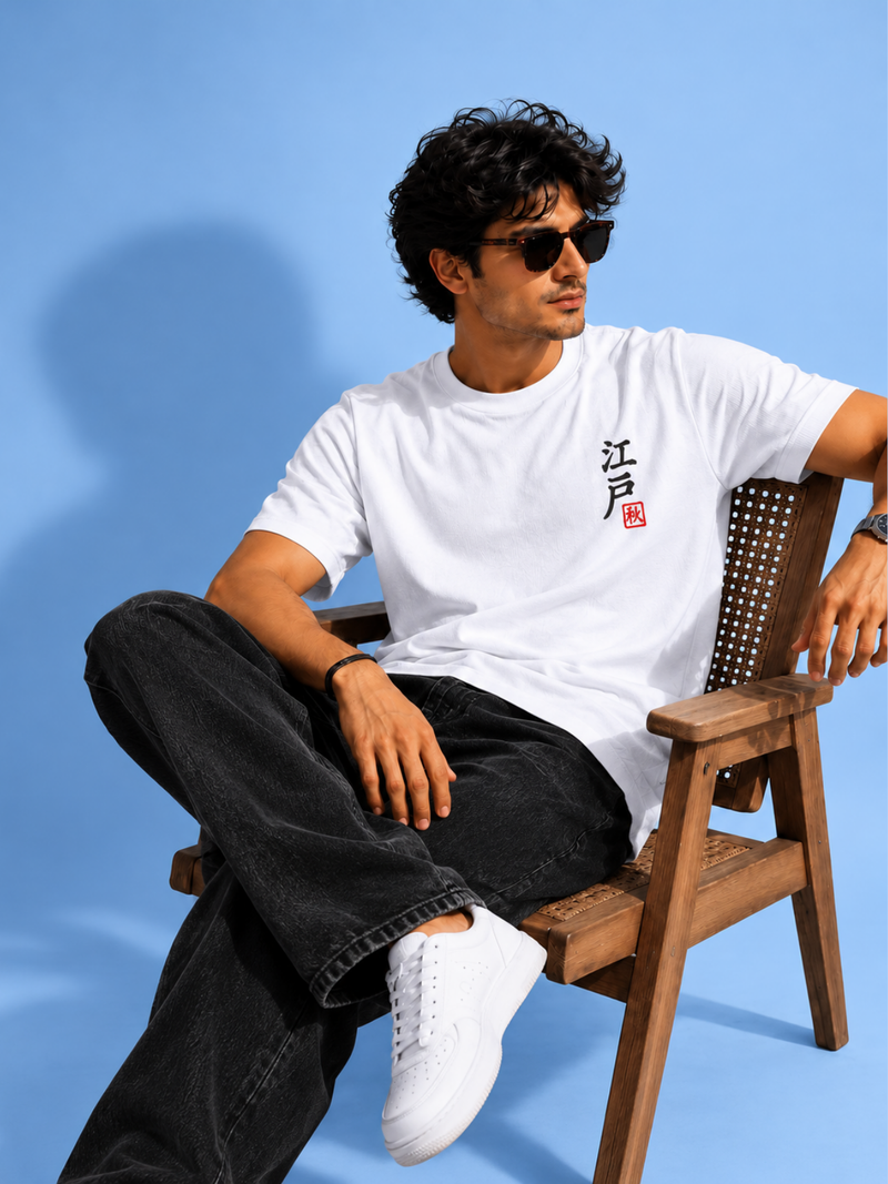Edo 冬 Silent Light White T-Shirt