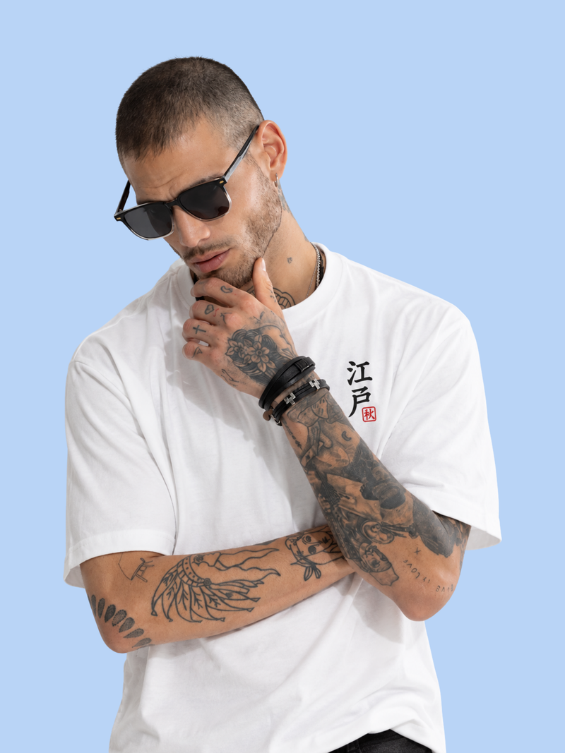 Edo 春 Faint Bloom White T-Shirt