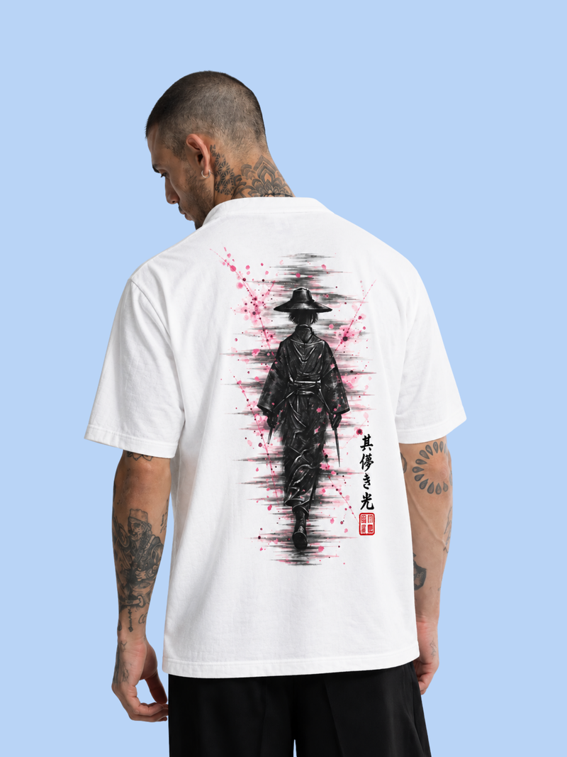 Edo 春 Faint Bloom White T-Shirt