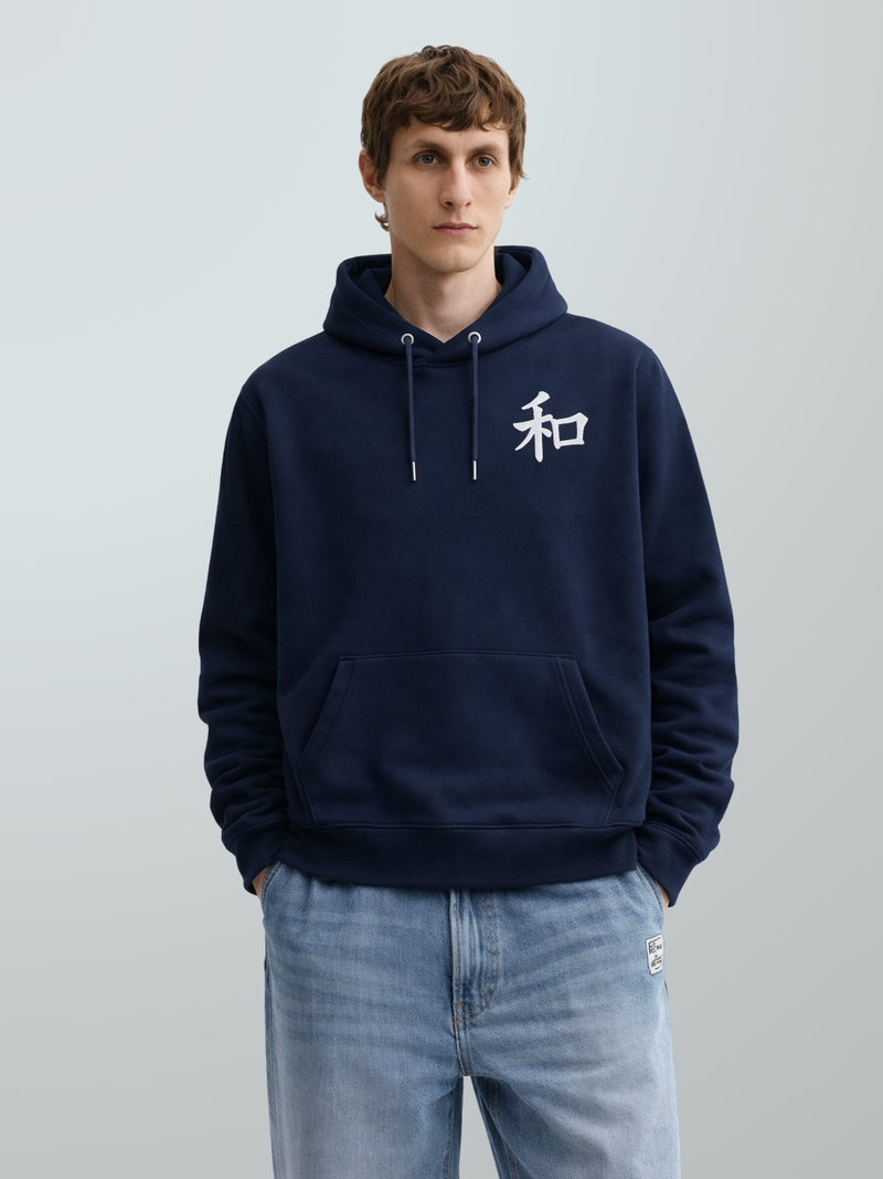 Kyoto Harmony 和  Navy Streetwear Hoodie | 5C5V