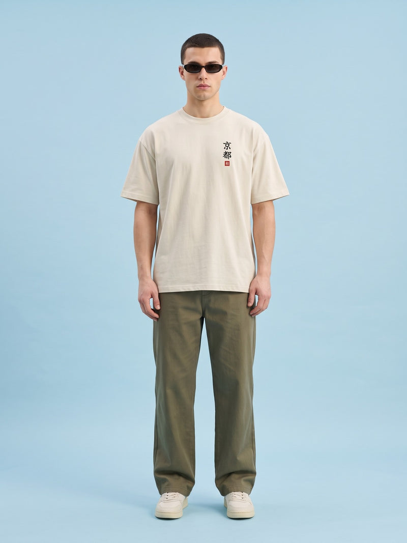 KIROKU Sumi 003 In Harmony, Not the Same 和 Vintage White T-Shirt by 5C5V, front view