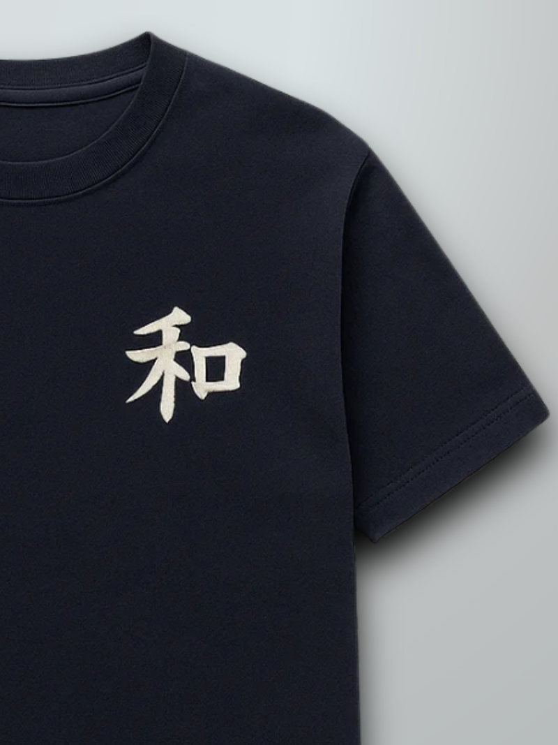 Kyoto Premium Black Oversized  Embroidered T-Shirt Trust – Harmony 和 | 5C5V Japanese Streetwear