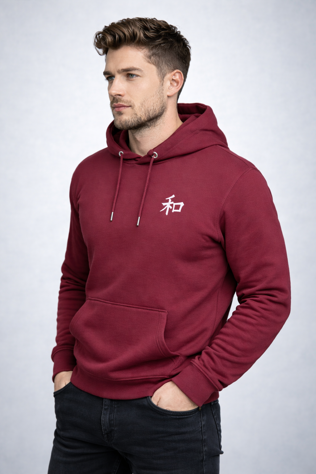 Kyoto Harmony 和  Maroon Streetwear Hoodie | 5C5V