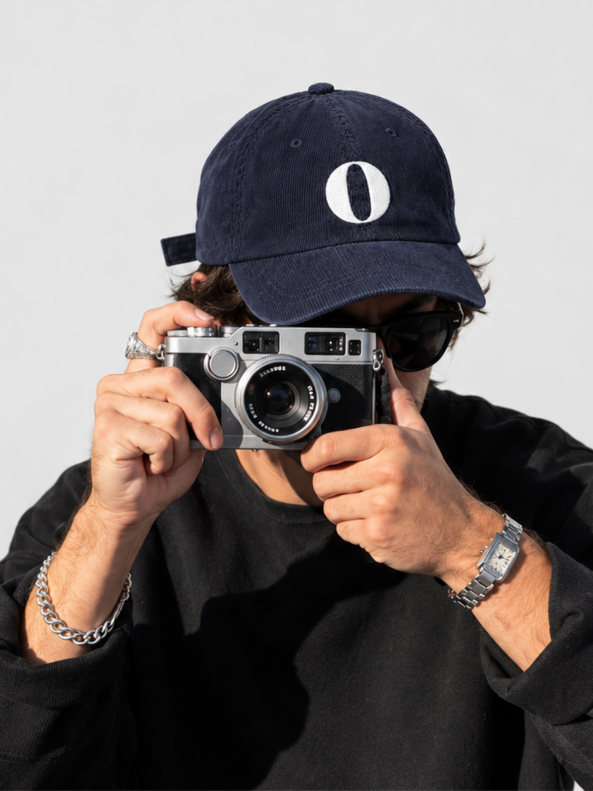 Osaka Strength 力 O Corduroy Japanese Navy Baseball Cap