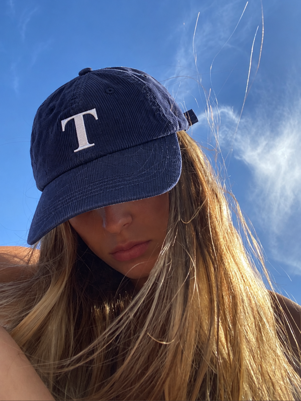 Tokyo Dream 夢 T Corduroy Japanese Navy Baseball Cap
